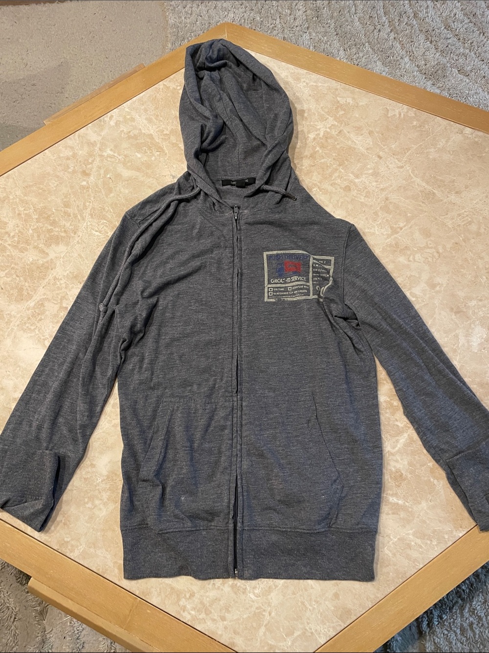 Heritage 1981 Heather Gray Zip Hoodie with Hood